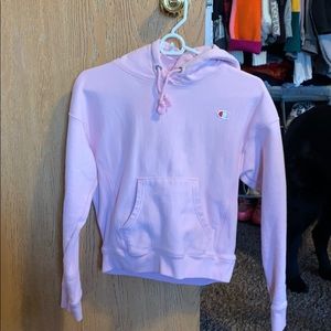 light pink hoodie